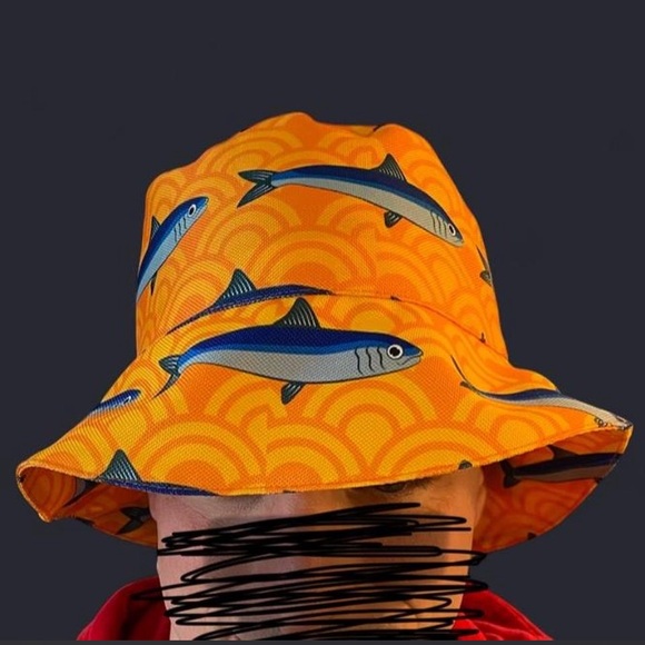 Fish Pattern Bucket Hat - Picture 1 of 3